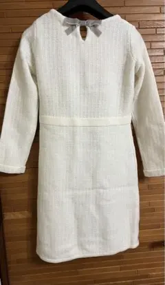 プロポーションボディドレッシング　ホワイトラメいりニットワンピ