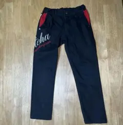 黒赤アクセント 長ズボン