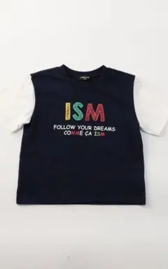 COMME CA ISMグラフィックプリント 半袖Tシャツ（ネイビー×ホワイト）のサムネイル