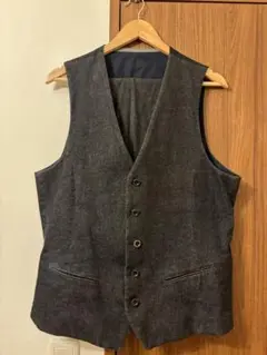 SALE！！JAPAN FABRIC グレー ベスト 5ボタン