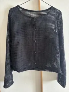 新品 メッシュカーディガン トップス