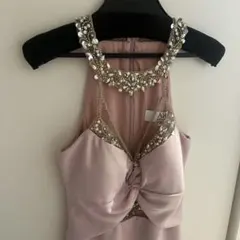 AR ANGEL ビジュー付きピンクドレス