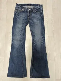 INGNI イング ブーツカットデニム ブルー Sサイズ