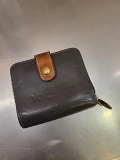 イルビゾンテ　星型押しブラウン二つ折り財布