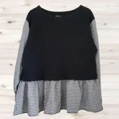 B2325 ReinaHoshi チュニック(3L 2XL) チェック Uネックのサムネイル