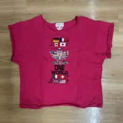 80s vintage old adidas 万国旗タグ Tシャツ