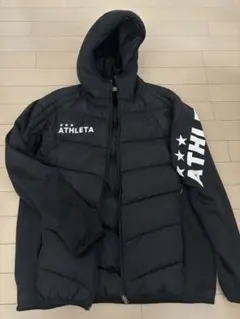 美品 希少モデル アスレタ 中綿ベンチコート ハーフ丈 ブラック系 Lサイズ ベンチコート 24f