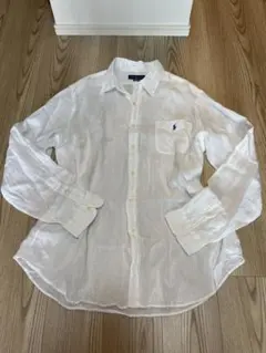 美品◎ラルフローレン リネン 麻 シャツ ブラウス 白 羽織 - メルカリ