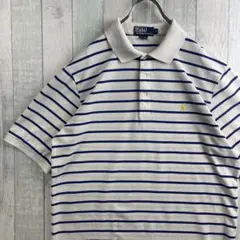 古着　ポロ　ラルフローレン　90s　ストライプ　M