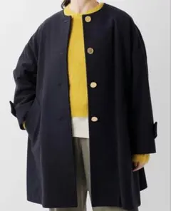 トラディショナル ウェザーウェア マールトン ノーカラー ネイビー34