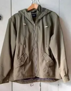 NOWNOW フード付きジャケット オリーブグリーンLサイズ