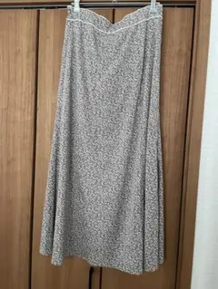 花柄 ウエストパイピング マーメイドスカート