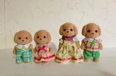 シルバニアファミリー トイプードルファミリーの人形 4体セット