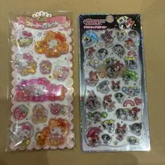 プチドロップ　パワパフ　キラキラ　ウォーターインシール　ハローキティー