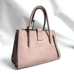 ミュウミュウ ショルダー ハンドバッグ 2WAY ピンク レザー MIUMIU