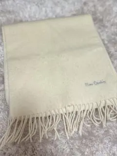Pierre Cardin クリーム色 マフラー フリンジ付きのサムネイル