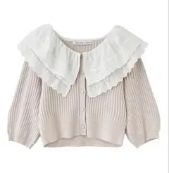 リリーエミュリ Ribbon Cropped Pointelle Knit - メルカリ