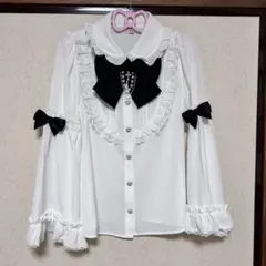 シークレットハニー　ヨークフリルフレア袖ブラウス　レディース　ガーリー　ホワイト