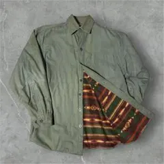 GUIDE GEAR 90s ワークシャツ 裏地ネイティブ柄 ブルズアイ