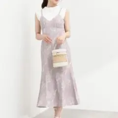 プロポーション　ボディドレッシング プリントフラワーワンピース　ピンク　M