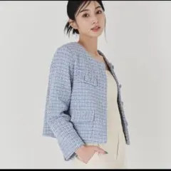 完売品 ブルーパラン ツイードジャケット pale ペール