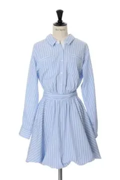 her lip to Stripe Shirt Bubble Dress M