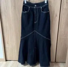 AZUL by MOUSSY ダークデニム フレアスカート