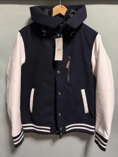BEAMS HEART スタジャン ネイビー ホワイト