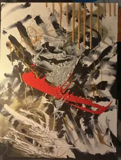 【真作】鷲見康夫 ドローイング 色紙作品 証明書付 具体美術協会 Gutai 真作】鷲見康夫 ドローイング 色紙作品 証明書付 具体美術協会 Gutai
