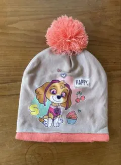 パウパトロール　スカイ　ポンポン付きニット帽