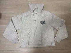 【美品】GU ジーユー　セーラーカラースウェットプルオーバー　ライトグレー　M