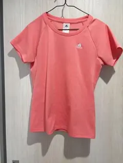 adidas 半袖Tシャツ サーモンピンク トップス Lサイズ