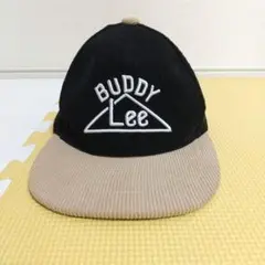 【美品】BUDDY Lee コーデュロイキャップ 52cm 黒/ベージュ　秋冬用