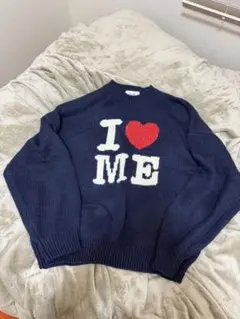 ACLENT I LOVE ME セーター ネイビー