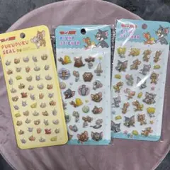 ぷくぷくシールセット トムとジェリー・スヌーピー・ミッフィー