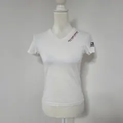 90s ポロジーンズ ラルフローレン VネックTシャツ【S】ちびT レディースのサムネイル