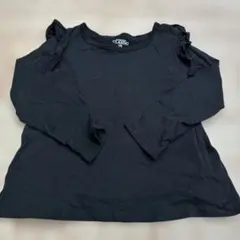 ブラックフリル長袖Tシャツのサムネイル
