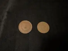 古銭 明治 竜2銭銅貨・竜1銭銅貨 2枚セット（旧貨幣 補助貨幣）