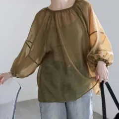 select MOCA シアーボリュームパフ袖2wayプルオーバー タグ付き新品