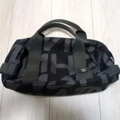 HeM トートバッグ ロゴ総柄 ブラック カーキのサムネイル