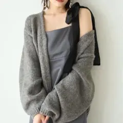 【FRAY I.D】フレイアイディ グレーニットカーディガン