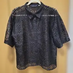 HONEYSUCKLE ROSE レースシャツ 半袖 ブラック Lサイズのサムネイル