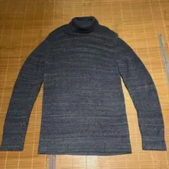 新品未使用 H&M リブ タートルネック ニットセーター ダークグレー