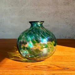 ハンドメイド マーブルガラス花瓶