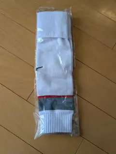 Mizunoカーフソックス 赤グレーライン