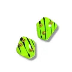 ハンドメイド ピアス レジン プチプラ 小ぶり 蛍光グリーン