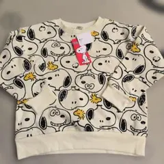 スヌーピー トレーナー クリーム色 110cm 裏起毛 新品未使用
