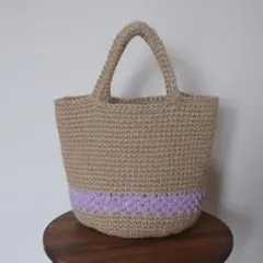 麻紐バッグ B23ハンドメイド 麻ひもバッグ