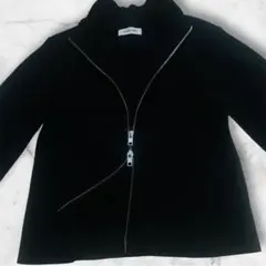 Laguagem ラグアジェム ダブルジップリブニット ブラック