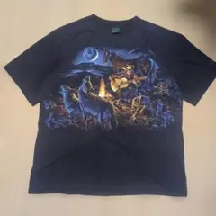 HABITAT ハビタット カウボーイ グラフィック Tシャツ 両面 90sのサムネイル